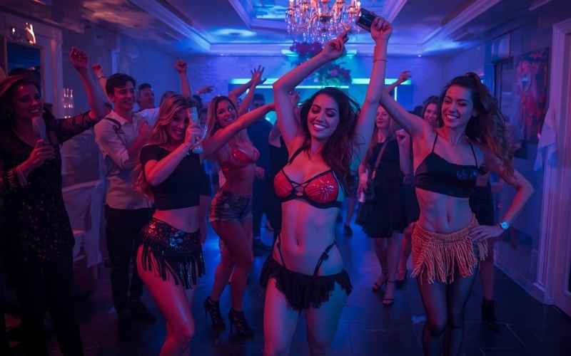 exotic dancers performing at private party event